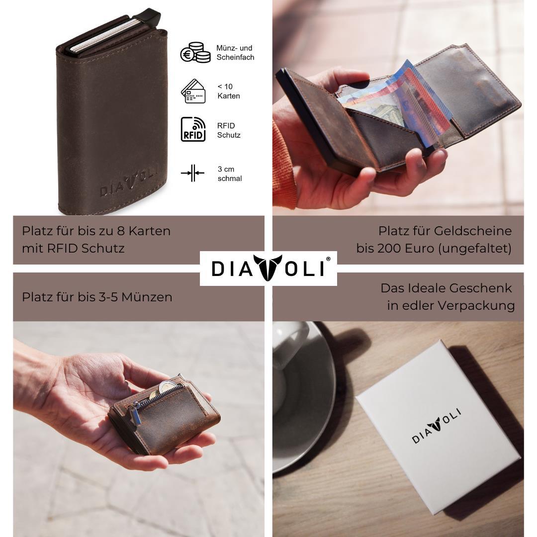 Wallet Lennox - Leder Slim Wallet mit Münzfach