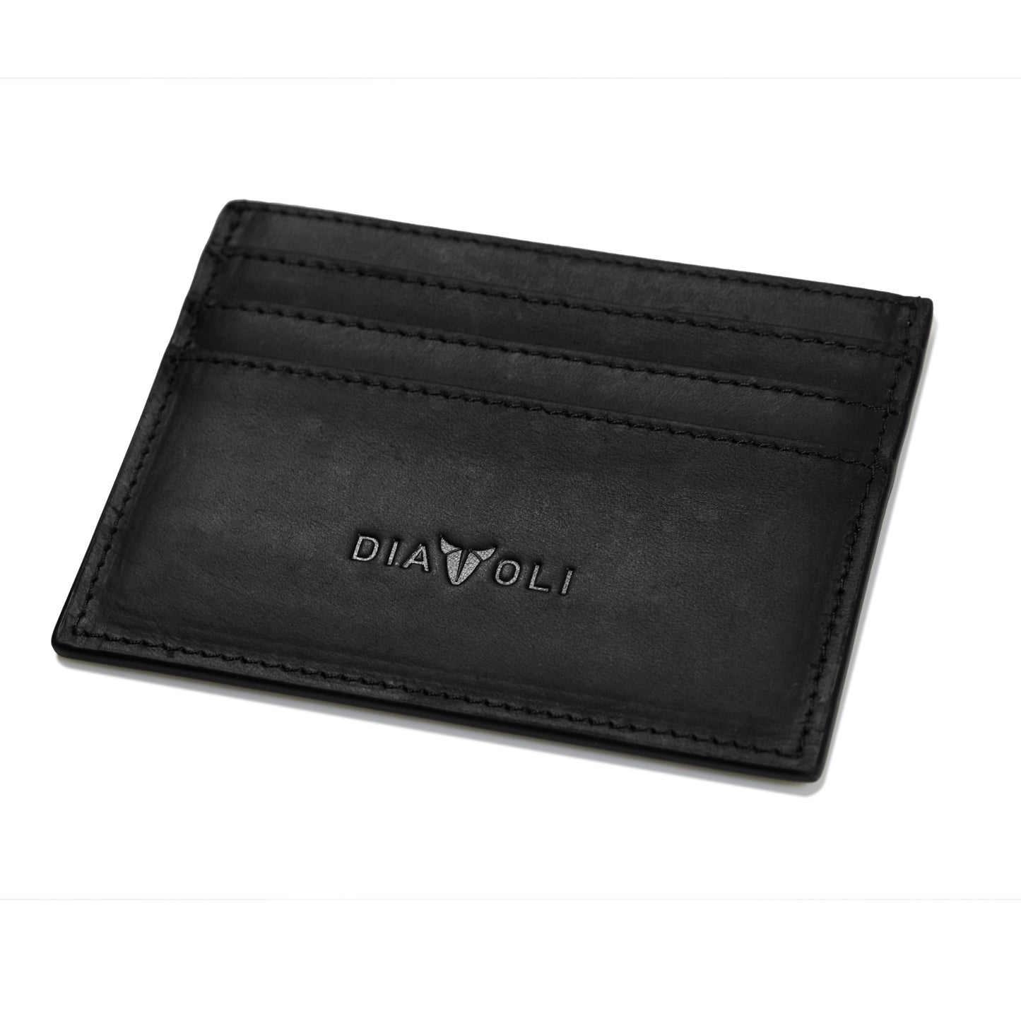 Slim Wallet Napoli - Leder - Kartenetui schwarz