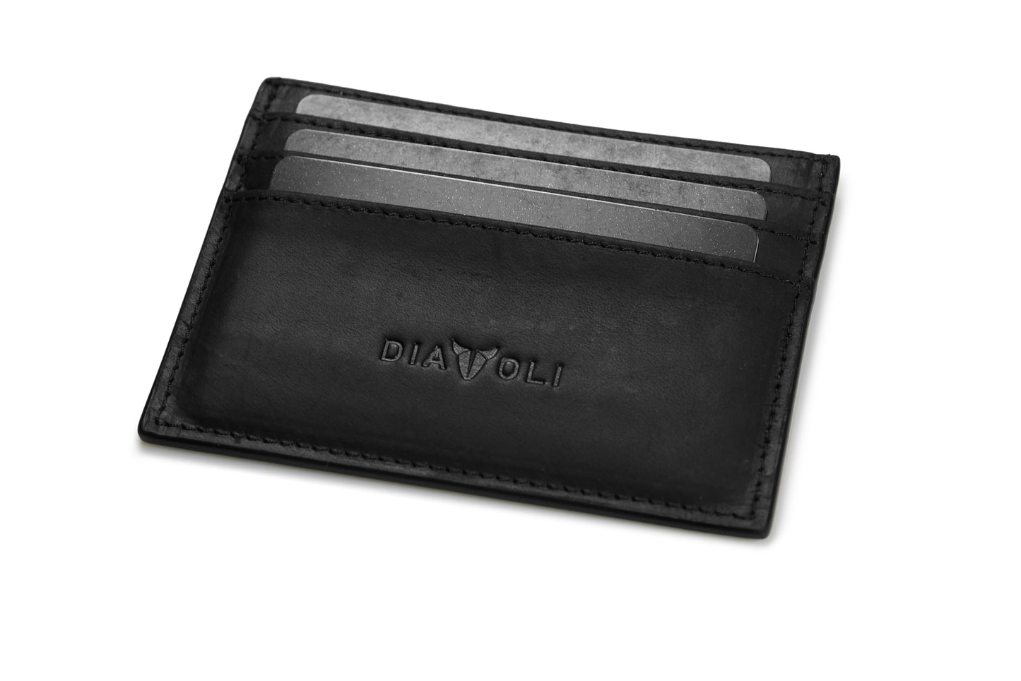 Slim Wallet Napoli - Leder - Kartenetui schwarz