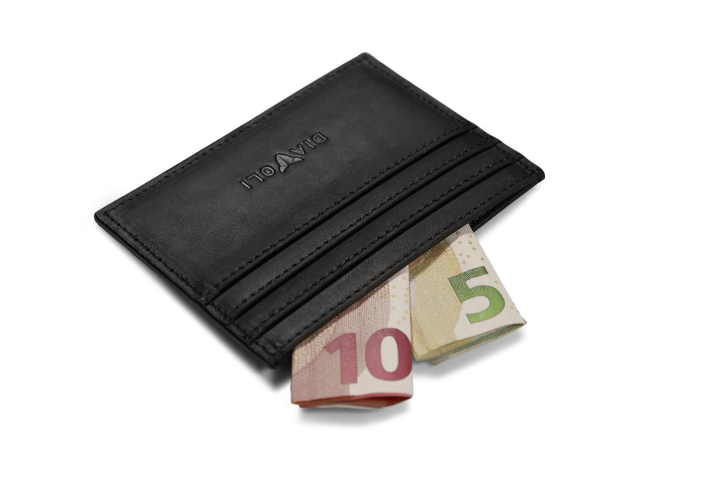 Slim Wallet Napoli - Leder - Kartenetui schwarz
