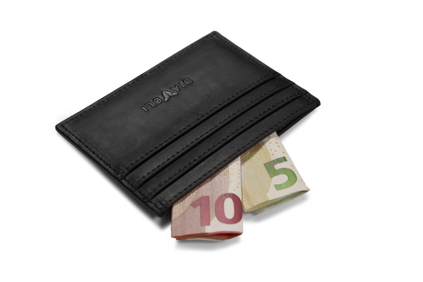 Slim Wallet Napoli - Leder - Kartenetui schwarz