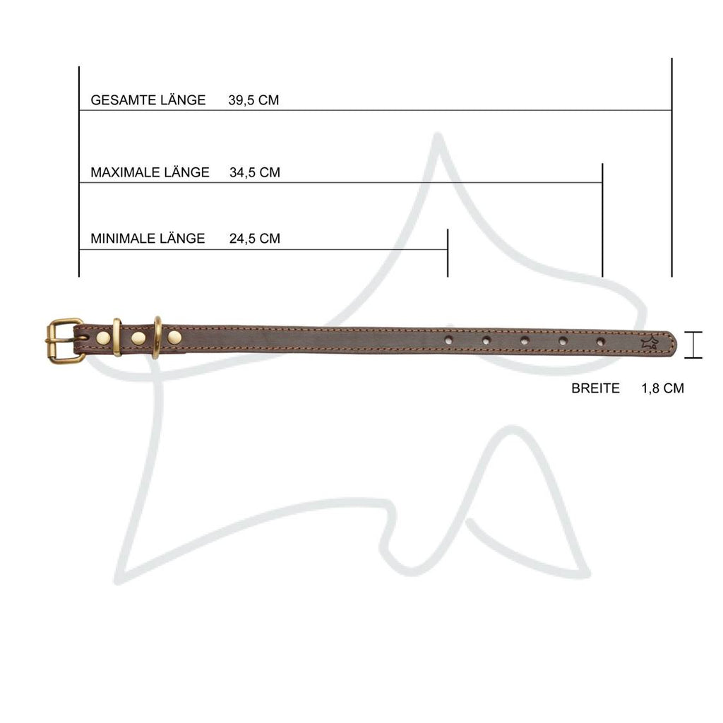 Hunde Lederhalsband Luna XS