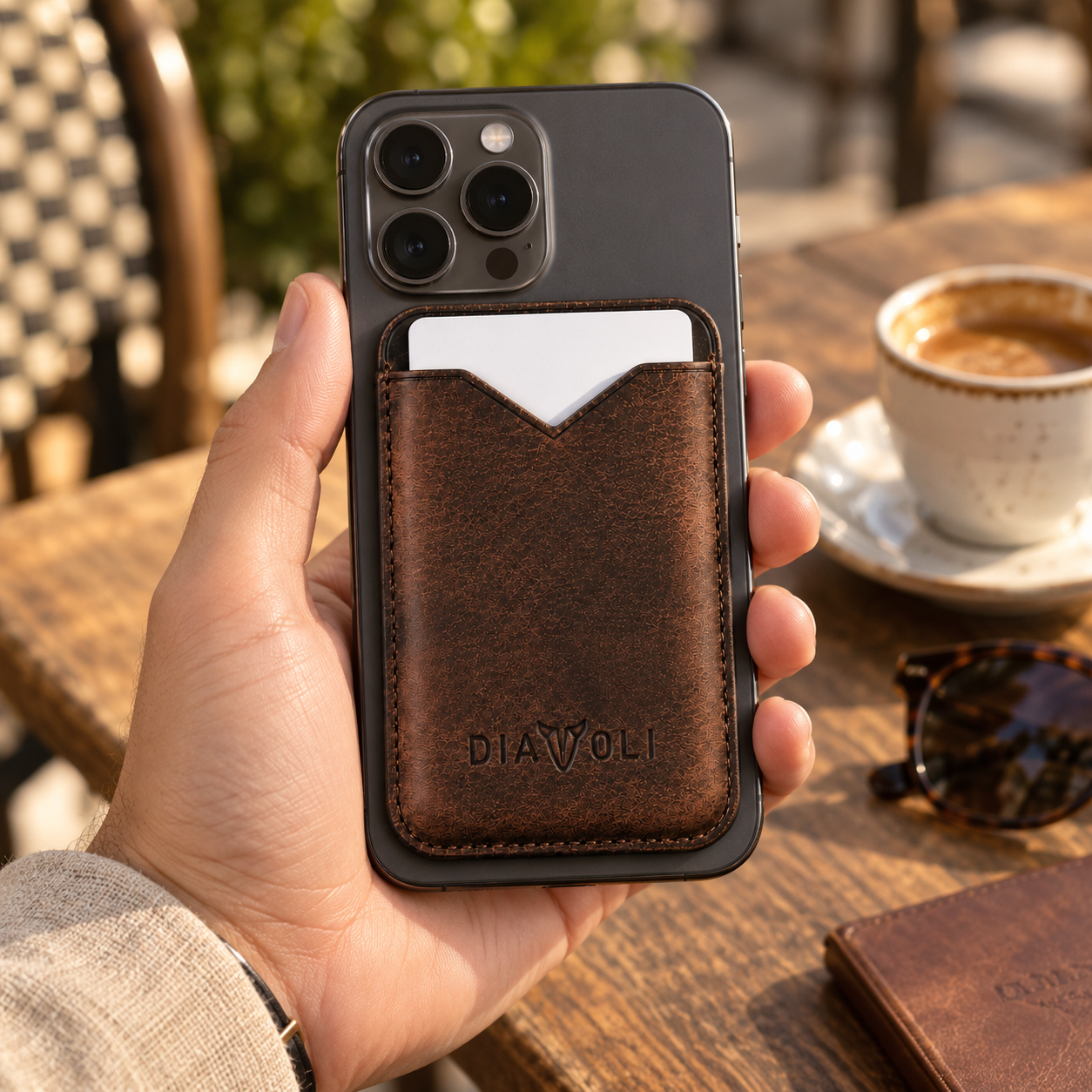 Lederwallet für iPhone - V-Wallet - kompatibel mit MagSafe