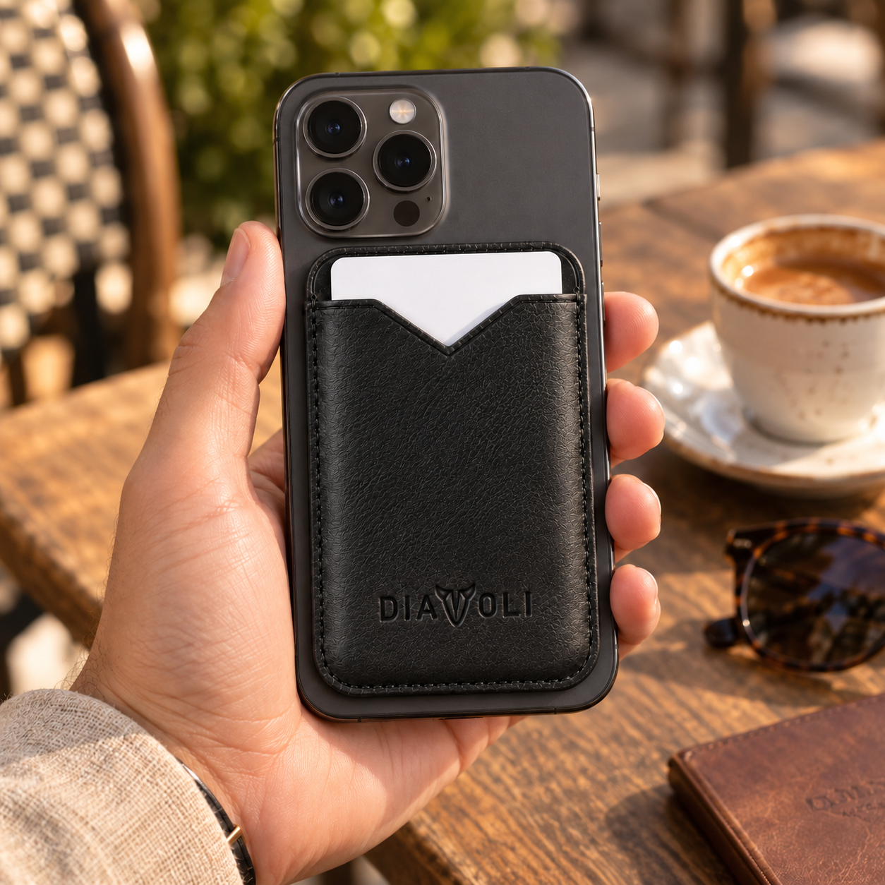 Lederwallet für iPhone - V-Wallet - kompatibel mit MagSafe