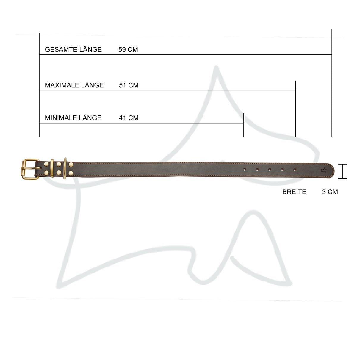 Hunde Lederhalsband Luna M