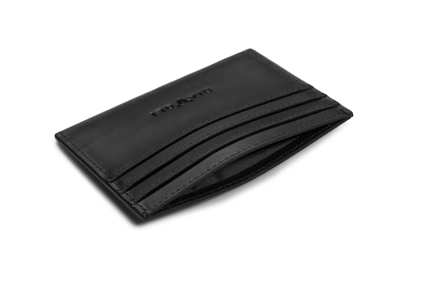 Slim Wallet Napoli - Leder - Kartenetui schwarz