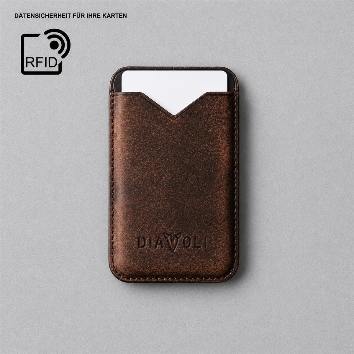 Lederwallet für iPhone - V-Wallet - kompatibel mit MagSafe