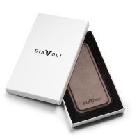 DIAVOLI - Lederhülle - Case - Hülle - Ledercase für iPhone 15 Plus / Pro - Kompatibel mit Mag-Safe - Handyhülle - Leder Braun